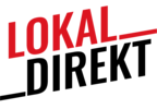 Rot-Schwarzes Logo in Großbuchstaben von Lokal Direkt