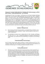 Satzung über die Erlaubnisse für Sondernutzungen an öffentlichen Straßen
