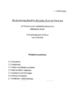 Ordnungsbehördliche Verordnung zur Festsetzung von Landschaftsschutzgebieten