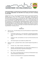 Ordnungsbehördliche Verordnung über die Gegenstände des Wochenmarktverkehrs