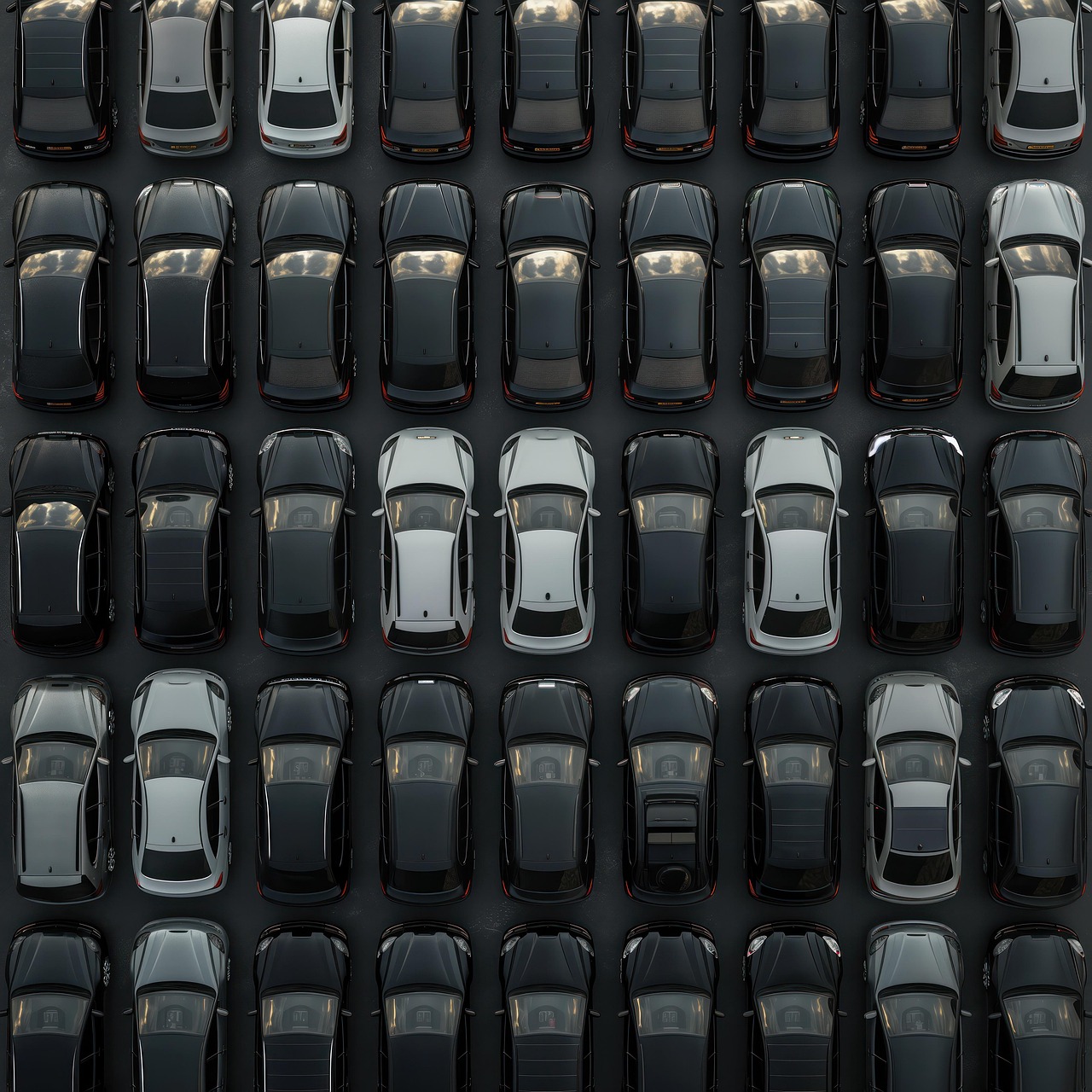 Nebeneinander parkende Autos