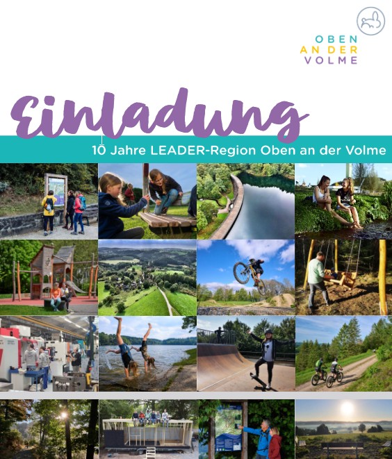 Einladung mit Bildercollage aus der Region